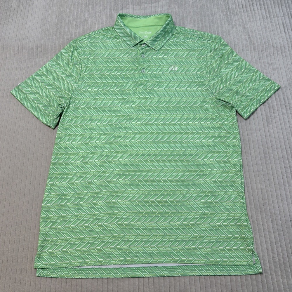 Good Good Polo Shirt Men's Size Large AOP Performance Fighting For Par Golf